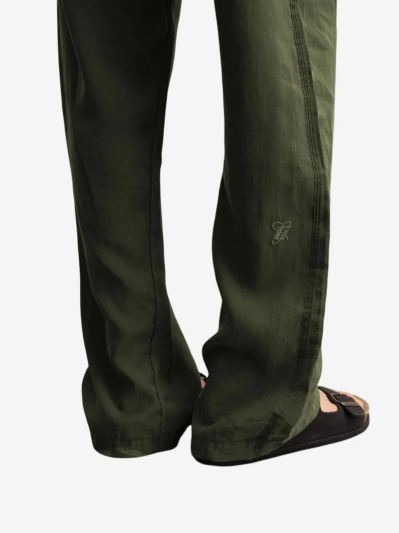 Giesto Khaki Green GIESTO Relaxed Fit Pleated Pants for Men | Best Price UAE